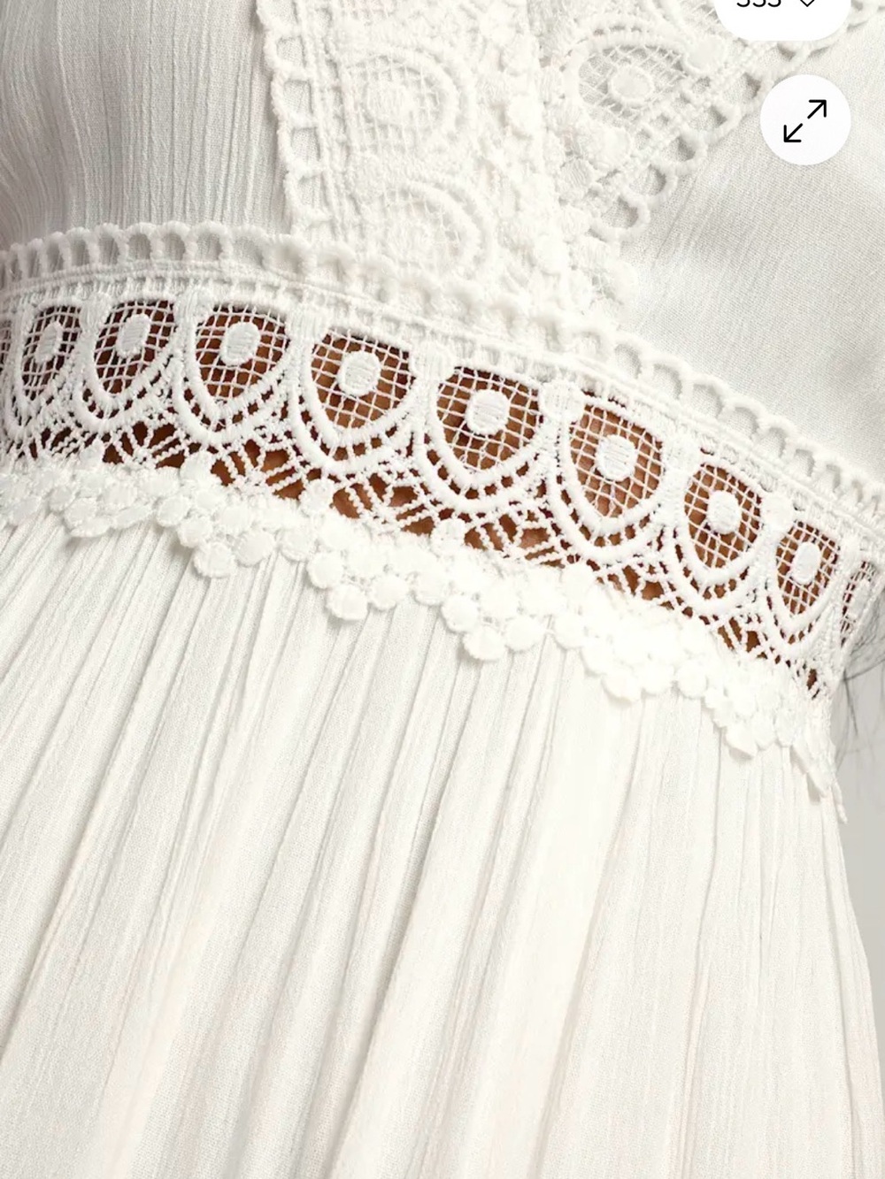 Lulus Spanish Sun White Sleeveless Tiered Lace Maxi Dress Size Medium - Picture 5 of 11